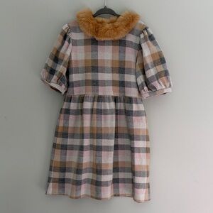 Janie and Jack Warm Tan Faux Fur Collar